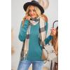 imageArachampampCloz Womens Wool Blend Classic Crew Neck Casual Fall SweatersAlake Blue