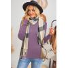 imageArachampampCloz Womens Wool Blend Classic Crew Neck Casual Fall SweatersApurple