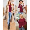 imageArachampampCloz Womens Wool Blend Classic Crew Neck Casual Fall SweatersAred