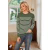 imageArachampampCloz Womens Wool Blend Classic Crew Neck Casual Fall SweatersArmy Greenwhite