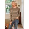 imageArachampampCloz Womens Wool Blend Classic Crew Neck Casual Fall SweatersBrown Coffeebeige