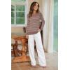 imageArachampampCloz Womens Wool Blend Classic Crew Neck Casual Fall SweatersDusty Pinkapricot