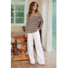 imageArachampampCloz Womens Wool Blend Classic Crew Neck Casual Fall SweatersKhakinavy
