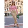 imageArachampampCloz Womens Wool Blend Classic Crew Neck Casual Fall SweatersPinkred