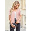 imageArachampampCloz Womens Wool Blend Summer Business Casual Cardigan Sweaters 2025Light Pink