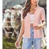 imageArachampampCloz Womens Wool Blend Summer Business Casual Cardigan Sweaters 2025Light Pink