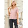 imageArachampampCloz Womens Wool Blend Summer Business Casual Cardigan Sweaters 2025Light Pink
