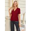 imageArachampampCloz Womens Wool Blend Summer Business Casual Cardigan Sweaters 2025Red