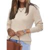 imageArachampampCloz Womens Wool Blend Classic Crew Neck Casual Fall SweatersAapricot