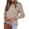 imageArachampampCloz Womens Wool Blend Classic Crew Neck Casual Fall SweatersAapricot02