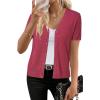 imageArachampampCloz Womens Wool Blend Summer Business Casual Cardigan Sweaters 2025Ruby Pink