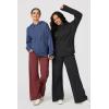 imageArachampampCloz Womens 2023 Two Piece Outfits Knit Sweaters Hoodies and Wide Leg Yoga Pants Tracksuit Lounge Sets with PocketsBlack