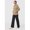 imageArachampampCloz Womens 2023 Two Piece Outfits Knit Sweaters Hoodies and Wide Leg Yoga Pants Tracksuit Lounge Sets with PocketsKhaki
