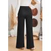 imageArachampampCloz Womens 2025 Spring Sweater Pants Wide Leg Elastic High Waist Cute Casual Flowy Lounge Winter Knit Trousers PocketsBlack
