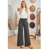 imageArachampampCloz Womens 2025 Spring Sweater Pants Wide Leg Elastic High Waist Cute Casual Flowy Lounge Winter Knit Trousers PocketsDark Grey