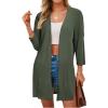 imageArachampampCloz Womens Lightweight Summer Beach Kimonos CardiganArmy Green