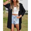 imageArachampampCloz Womens Lightweight Summer Beach Kimonos CardiganBlack