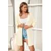 imageArachampampCloz Womens Lightweight Summer Beach Kimonos CardiganCream White