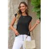 imageArachampampCloz Womens Non See Through Crew Neck Cap Sleeve Vest Tops Loose Fit Summer Trendy Casual Sweaters 2025Black5046