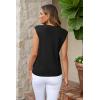 imageArachampampCloz Womens Non See Through Crew Neck Cap Sleeve Vest Tops Loose Fit Summer Trendy Casual Sweaters 2025Black5046