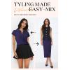 imageArachampampCloz Womens Soft 2 Piece Sets Summer Polo Shirt and Midi Skirt Sweaters Outfits 2025Dark Blue