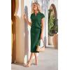 imageArachampampCloz Womens Soft 2 Piece Sets Summer Polo Shirt and Midi Skirt Sweaters Outfits 2025Dark Green