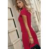 imageArachampampCloz Womens Soft 2 Piece Sets Summer Polo Shirt and Midi Skirt Sweaters Outfits 2025Red