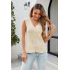 imageArachampampCloz Womens Sweater Vest Tops 2025 Summer Knit V Neck Cardigan Sleeveless Button Textured Business Casual OutfitsOffwhite