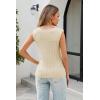 imageArachampampCloz Womens Sweater Vest Tops 2025 Summer Knit V Neck Cardigan Sleeveless Button Textured Business Casual OutfitsOffwhite