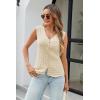 imageArachampampCloz Womens Sweater Vest Tops 2025 Summer Knit V Neck Cardigan Sleeveless Button Textured Business Casual OutfitsOffwhite