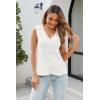 imageArachampampCloz Womens Sweater Vest Tops 2025 Summer Knit V Neck Cardigan Sleeveless Button Textured Business Casual OutfitsWhite