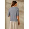 imageArachampampCloz Womens Wool Blend Summer Seamless Half Sleeve Tops 2025Gray
