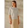 imageArachampampCloz Womens Wool Blend Summer Seamless Half Sleeve Tops 2025Khaki