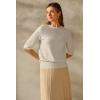 imageArachampampCloz Womens Wool Blend Summer Seamless Half Sleeve Tops 2025Khaki