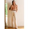 imageArachampampCloz Womens Wool Blend Summer Seamless Tops Slim Fit Shirts 2025Camel