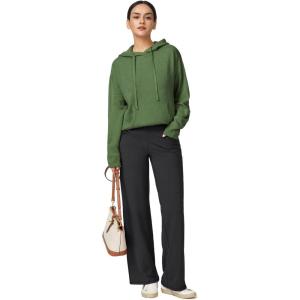 imageArachampampCloz Womens 2023 Two Piece Outfits Knit Sweaters Hoodies and Wide Leg Yoga Pants Tracksuit Lounge Sets with PocketsGreen