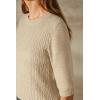 imageArachampampCloz Womens Wool Blend Old Money Cable Knit Elbow Sleeve Sweaters 2025Apricotcable