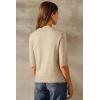 imageArachampampCloz Womens Wool Blend Old Money Cable Knit Elbow Sleeve Sweaters 2025Apricotcable