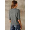 imageArachampampCloz Womens Wool Blend Old Money Cable Knit Elbow Sleeve Sweaters 2025Dark Graycable