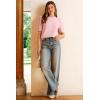 imageArachampampCloz Womens Wool Blend Soft Fuzzy Puff Sleeve Cute Casual Fall Sweaters 2025Light Pink