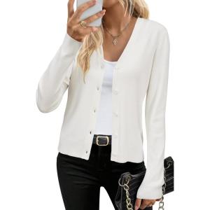 imageArachampampCloz Womens Wool Blend Summer Business Casual Cardigan Sweaters 2025Aoffwhite