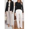 imageArachampampCloz Womens Cable Knit Fall Soft Lightweight Sweater Cardigans 2025Black