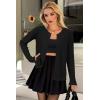 imageArachampampCloz Womens Cable Knit Fall Soft Lightweight Sweater Cardigans 2025Black
