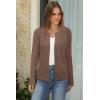 imageArachampampCloz Womens Cable Knit Fall Soft Lightweight Sweater Cardigans 2025Coffee
