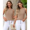 imageArachampampCloz Womens Non See Through Summer Business Casual Tank 2025Camel
