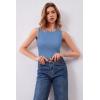 imageArachampampCloz Womens Non See Through Summer Business Casual Tank 2025Grey Blue
