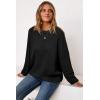 imageArachampampCloz Womens Wool Blend Oversized Sweaters Crewneck Casual Fall Outfits Fashion TopsBalck