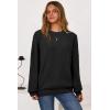 imageArachampampCloz Womens Wool Blend Oversized Sweaters Crewneck Casual Fall Outfits Fashion TopsBalck
