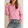 imageArachampampCloz Womens Wool Blend Summer Fall Tops Business Casual Polo Shirts 2025Long Sleevepink