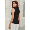 imageArachampampCloz Womens Wool Blend Sweater Soft Mock Neck Fall Casual Tank 2025Black
